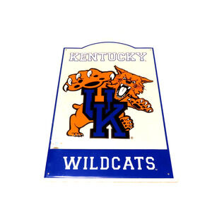 NCAA Kentucky Retro Tin Sign Basketball New Riddell Wildcats Wall Mancave Metal